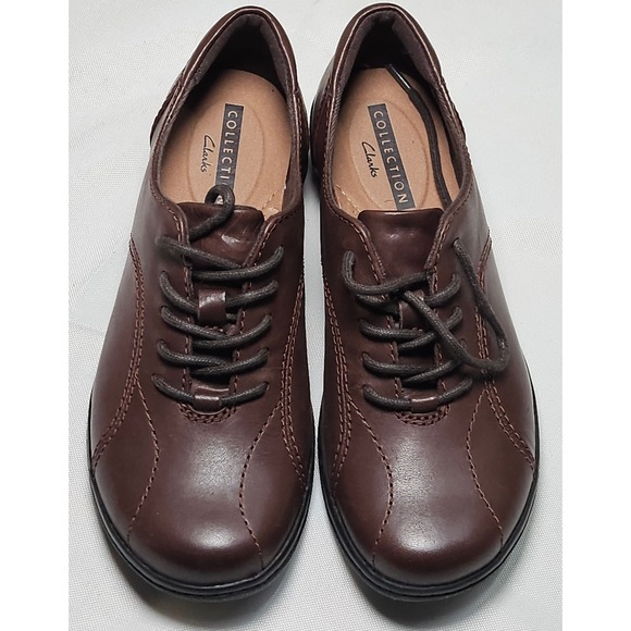 Clarks Shoes - Clarks Collection Brown Leather Lace Up Oxford Shoes Women Size 5.5 US New‎